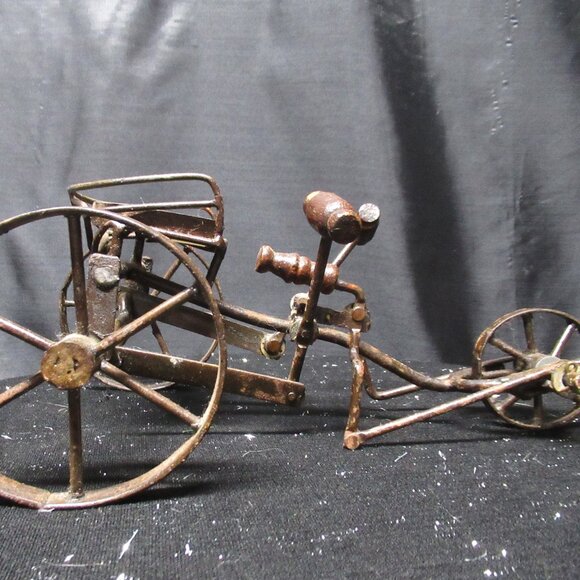 Metal and Wood Push Pedal Tricycle Toy - Picture 2 of 9